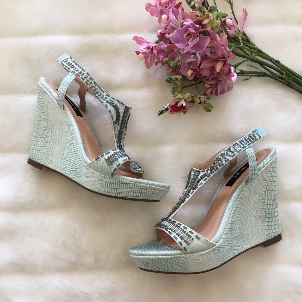 Theme Mint Green Wedge Sandals